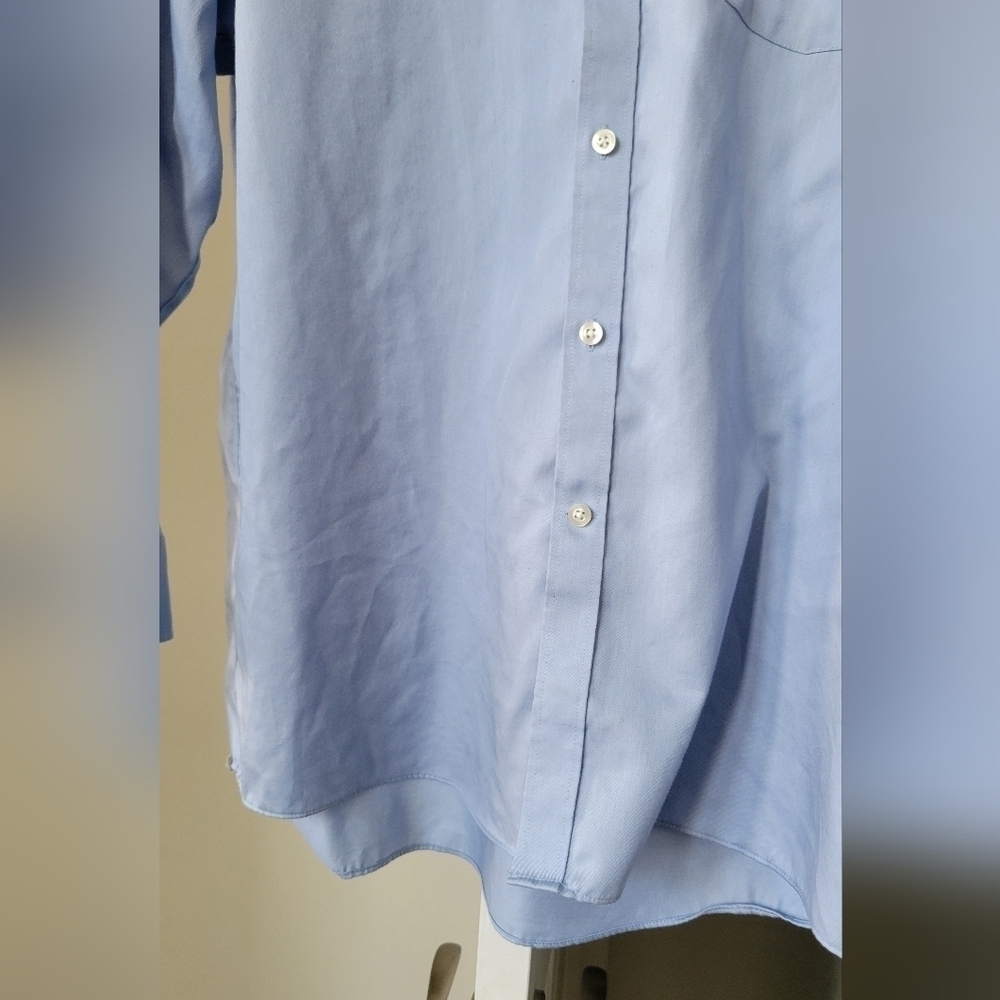 Michael Kors Regular Fit Long Sleeve Button Down Light Blue Shirt Size- 17.5 - Picture 5 of 9